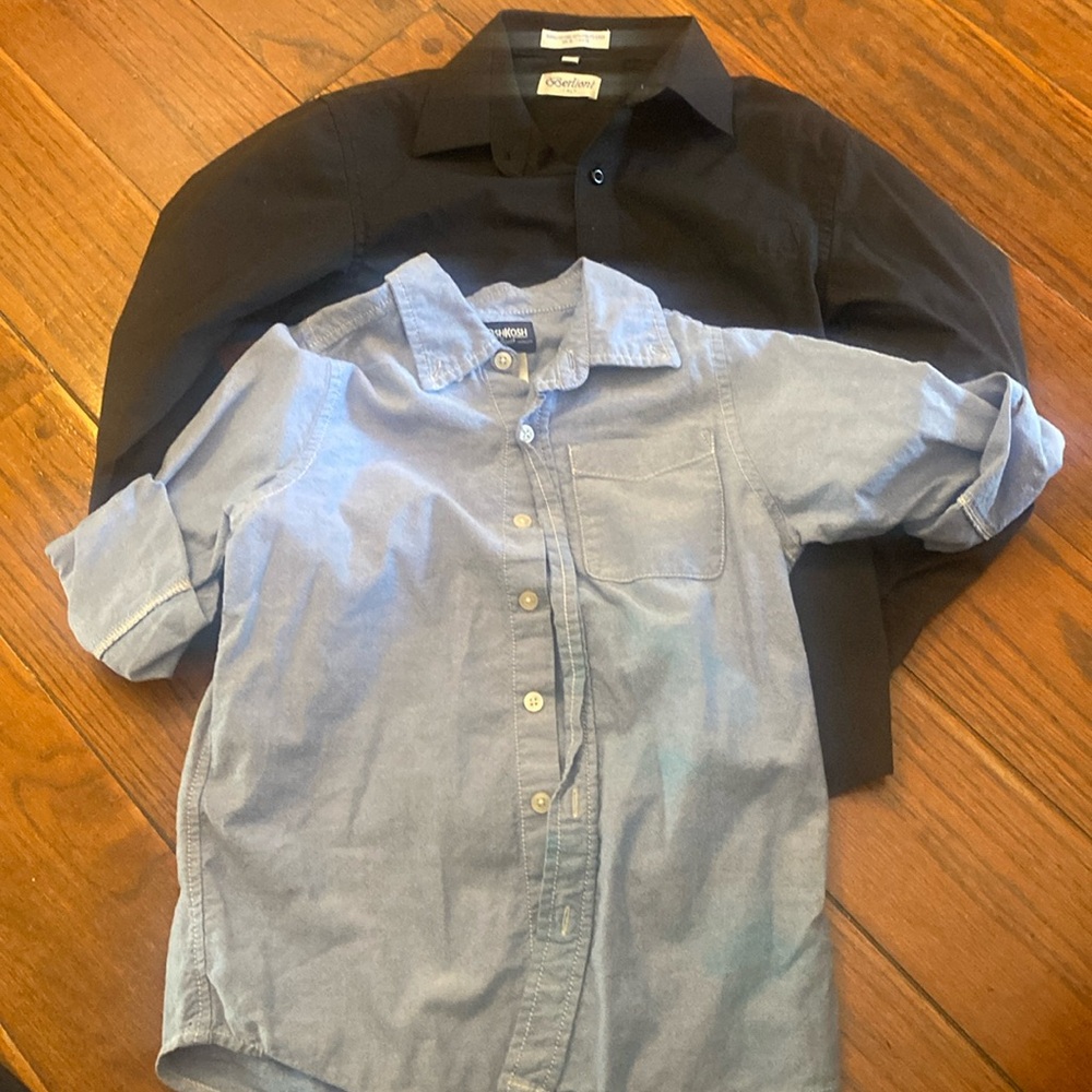 - 2- long sleeves plain color shirt | boy | size:10